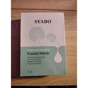 SYABO Centella Asiatica Facial Mask Moisturizing Soothing Deep Hydration 7 count